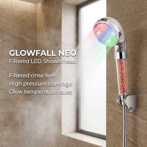 GlowFall Neo – Filtered LED Showerhead