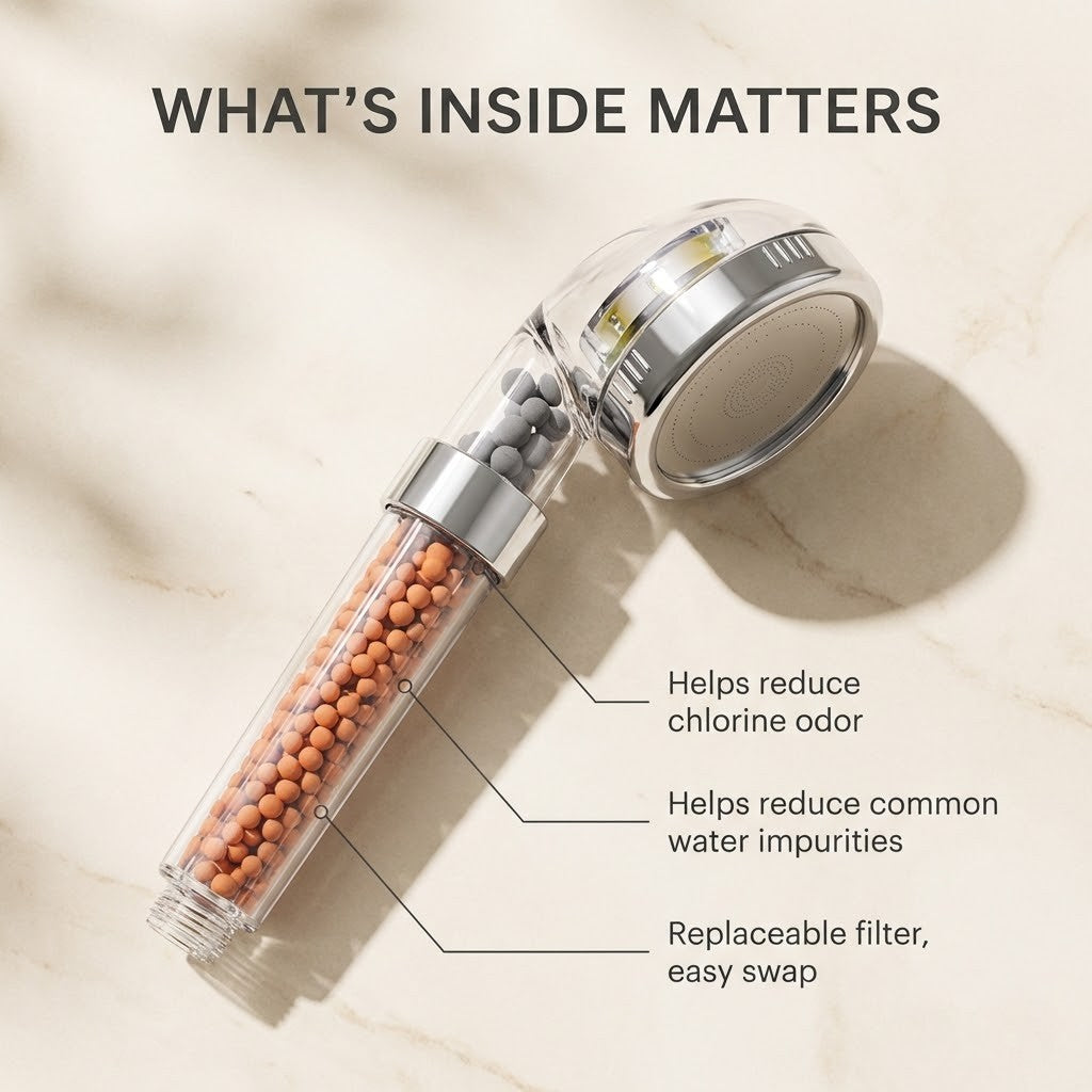 GlowFall Neo – Filtered LED Showerhead